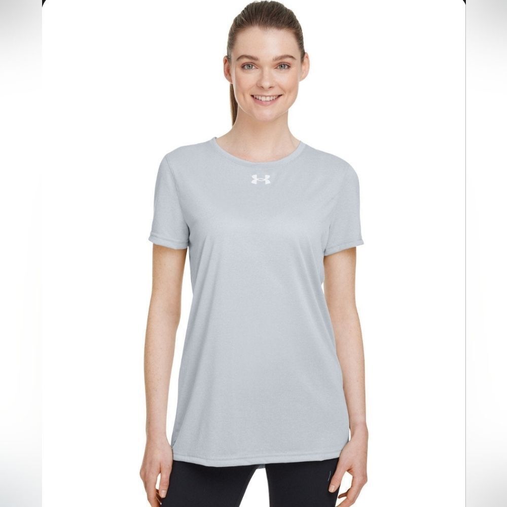 Under ArmourβTeam Tech Short Sleeve T-Shirt Size M in Mod Grey Light Heather NWT